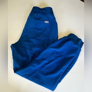 Lightly worn Size medium petite Royal blue figs joggers.